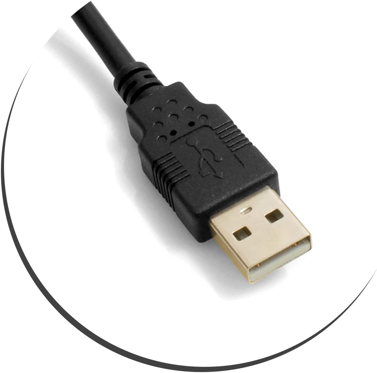 SYSTEM-S Mini USB Kabel Winkelstecker Links gewinkelt auf USB Typ A Stecker Daten- und Ladekabel 5m