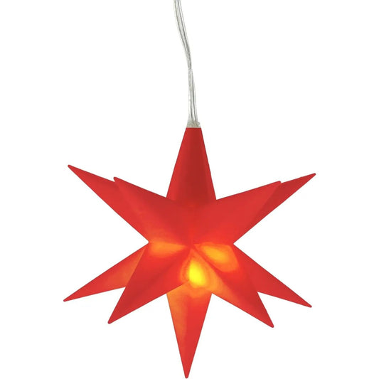 Weihnachtsstern Stern Timer Weihnachtsbeleuchtung rot Ø 11 cm