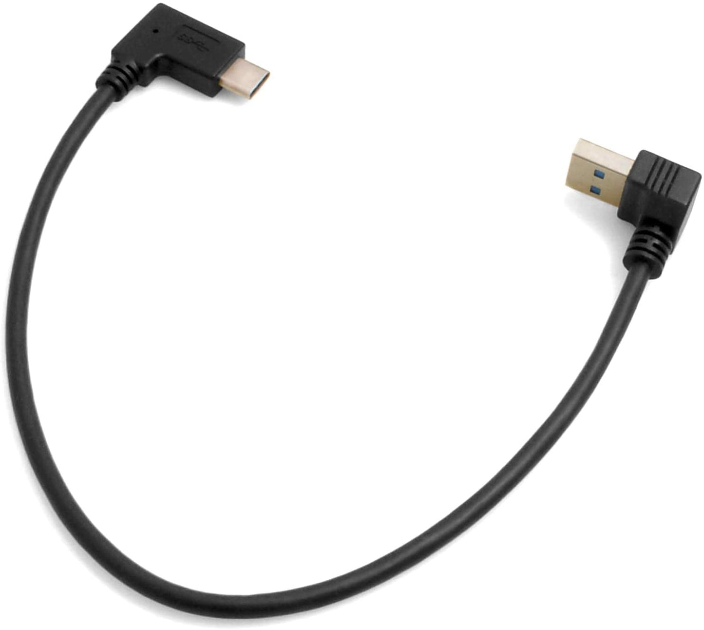 System-S USB Kabel Typ A 3.0 Aufwärtswinkel zu USB Typ C 3.1 gewinkelt 28 cm