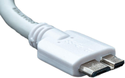 System-S Kurzes Micro USB 3.0  Datenkabel Ladekabel (USB 3.0 Micro-B) 10 cm in Weiß