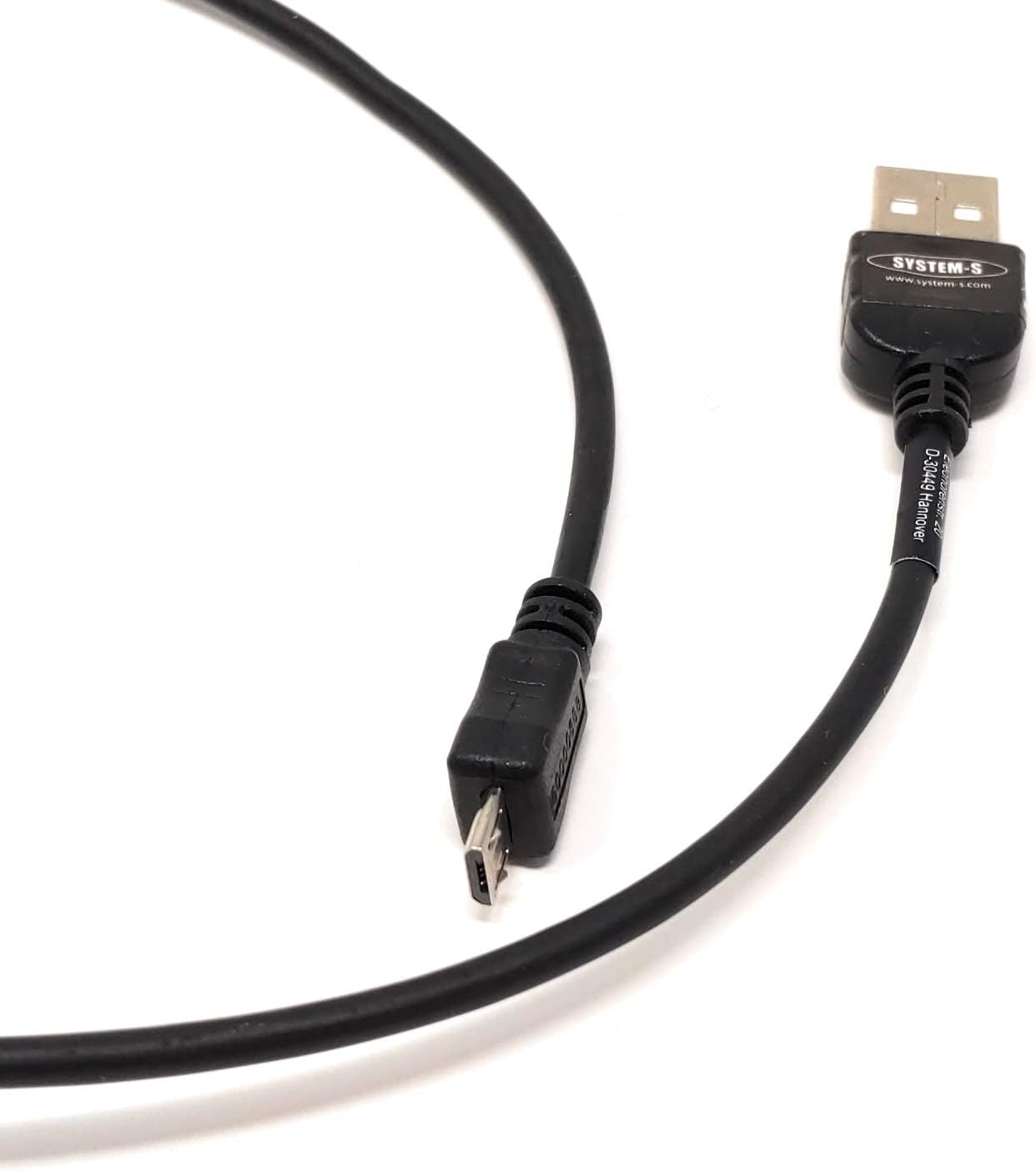 System-S Micro USB Kabel Datenkabel Ladekabel Spiralkabel 30 - 135 cm