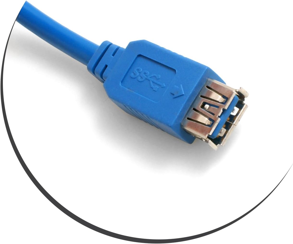 SYSTEM-S USB 3.0 Typ A (male) auf USB 3.0 Typ A (female) Ladekabel Datenkabel Verlängerungskabel 30 cm
