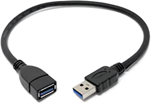 System-S USB 3.0 Typ A (male) auf USB 3.0 Typ A (female) Kabel Datenkabel Verlängerungskabel 30 cm