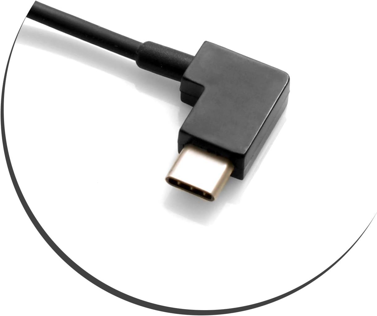 SYSTEM-S USB 3.1 Type C Stecker 90° gewinkelt zu USB A 2.0 Stecker Kabel Datenkabel Ladekabel 300cm