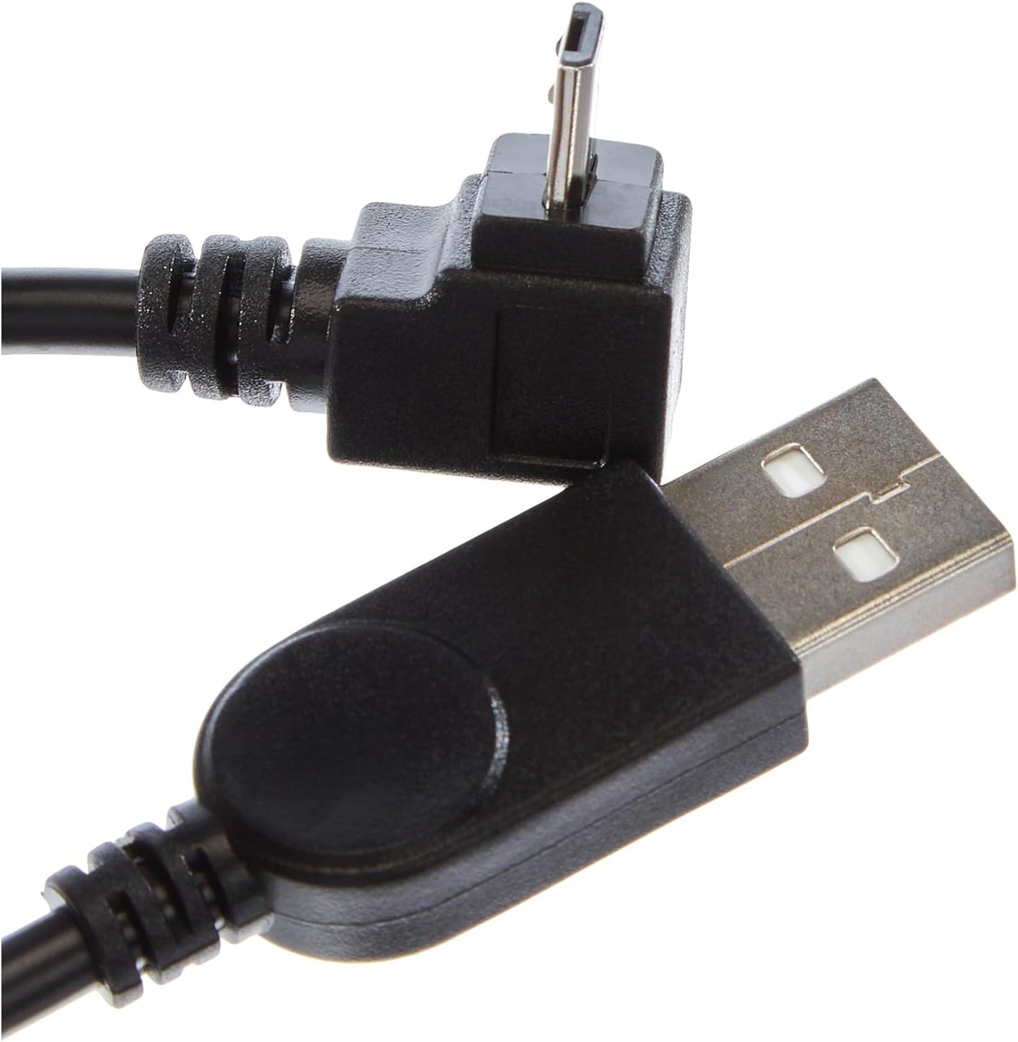 SYSTEM-S Micro USB Kabel 90° Grad abwärts gewinkelt Winkel Adapter Datenkabel Ladekabel 27 cm
