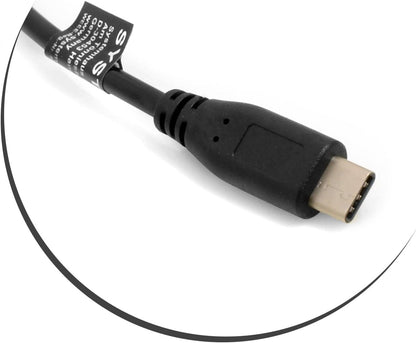 SYSTEM-S USB 3.1 Type C Stecker zu USB A 2.0 90° Grad Rechts gewinkelt Stecker Kabel Datenkabel Ladekabel 28 cm