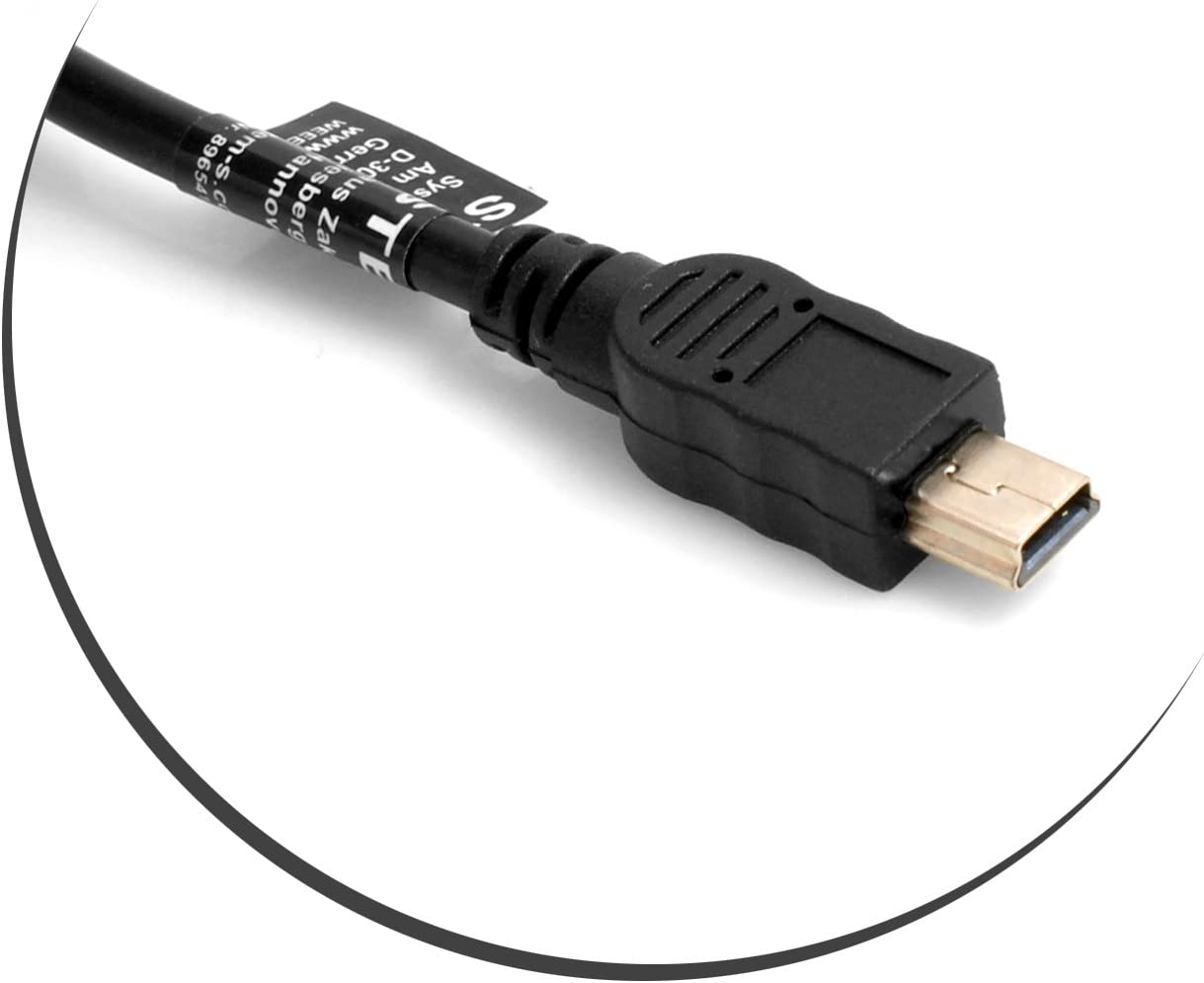 System-S Mini USB 5Pin Kabel auf USB Typ A 2.0 Buchse Panel Mount 50cm