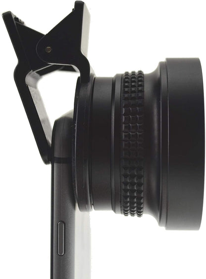 SYSTEM-S Fisheye and Macro 37 mm lens with clip and protective case for smartphone