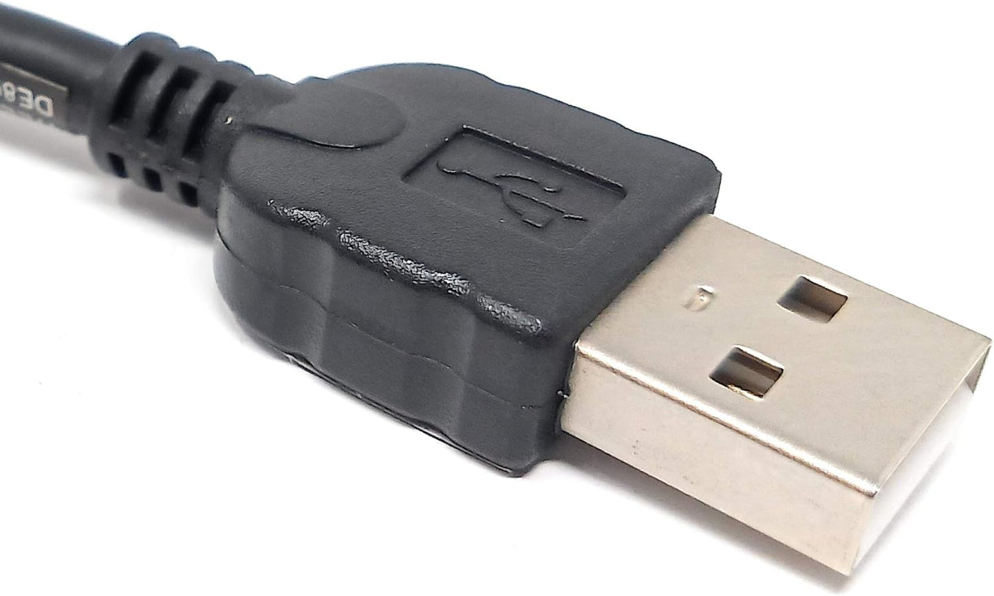 SYSTEM-S 2m meter Micro USB 2.0 Kabel gewinkelt 90 grad Winkelstecker (rechts/male) Datenkabel und Ladekabel