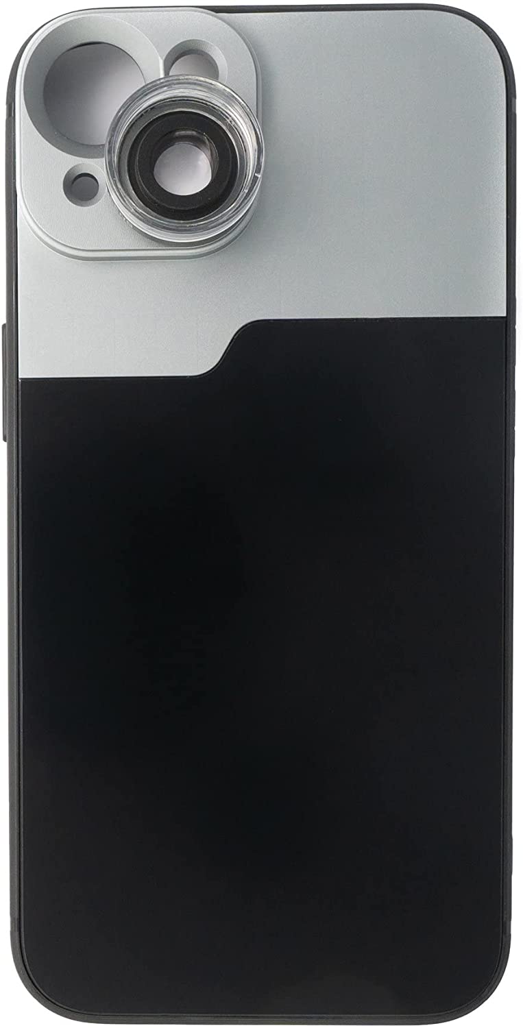 SYSTEM-S Macro Lens 30x Microscope Filter with Case in Black for iPhone 14 Plus
