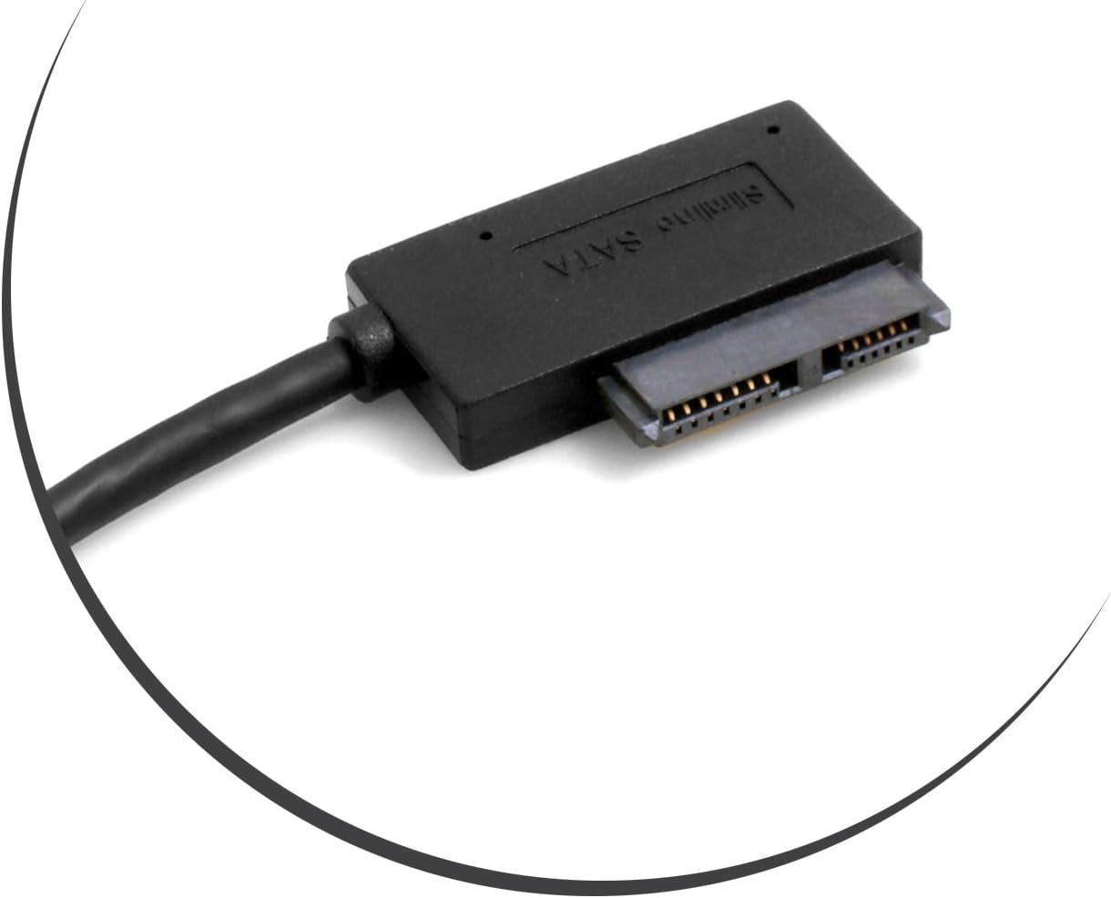 SYSTEM-S USB Type A 3.0 (male) to 7 + 6 13-pin Slimline SATA Laptop CD/DVD ROM Optical Drive Cable 