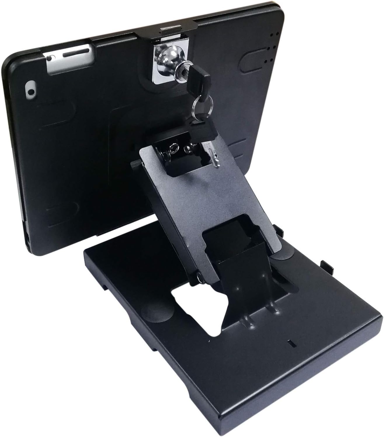 SYSTEM-S Abschließbare Tisch und Wand Tablet Halterung für iPad Air 1 2 iPad 5 6 Pro 9,7 Zoll A1673 A1674 A1675 A1822 A1823 A1893 A1954 A1474 A1475 A1566 A1567