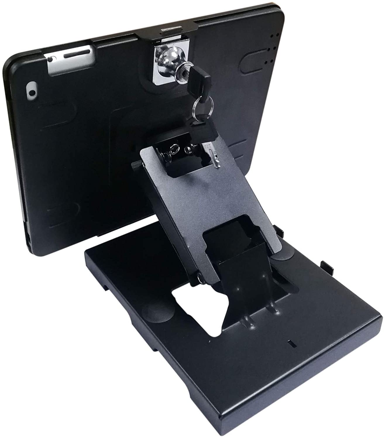 SYSTEM-S Abschließbare Halterung für iPad mini A1432 A1454 A1455 A1489 A1490 A1491 A1599 A1600 A1601 A1538 A1550 A2133 A2124 A2125 A2126