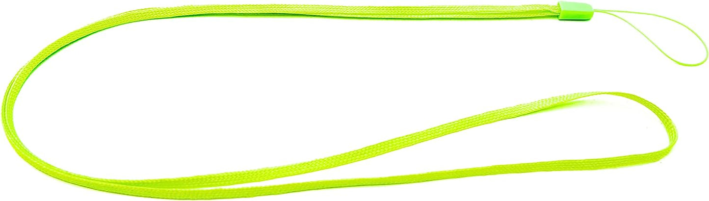 SYSTEM-S 5x Halsband Umhängeband Trageband mit Schlaufe in Grün für Smartphone MP3-Player