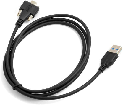 System-S USB Kabel Typ C (Male) auf USB Typ A 3.0 (Male) mit Feststellschraube