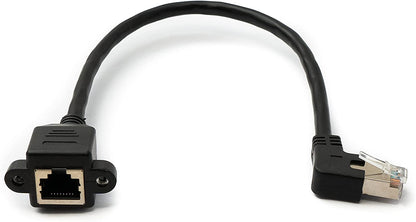 SYSTEM-S USB 2.0 Kabel 100 cm Typ A Stecker zu Mini B Stecker Spirale Winkel in Schwarz