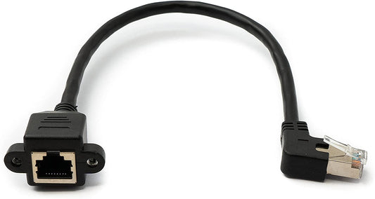 SYSTEM-S USB 2.0 Kabel 100 cm Typ A Stecker zu Mini B Stecker Spirale Winkel in Schwarz