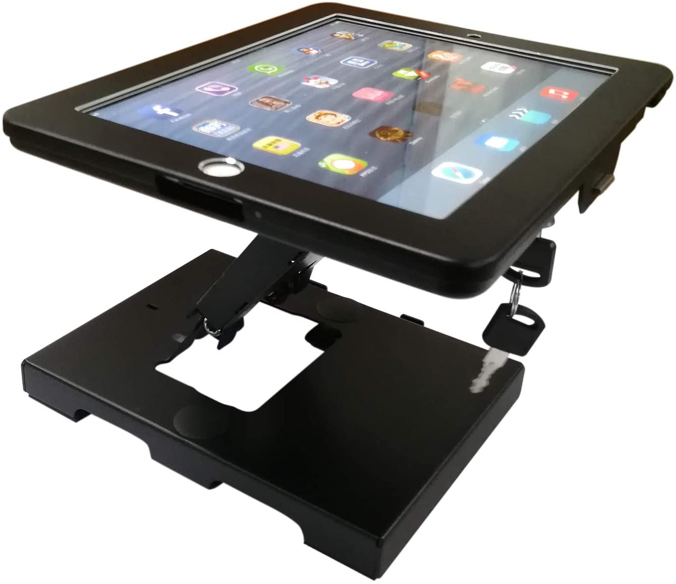 SYSTEM-S Abschließbare Halterung für iPad mini A1432 A1454 A1455 A1489 A1490 A1491 A1599 A1600 A1601 A1538 A1550 A2133 A2124 A2125 A2126