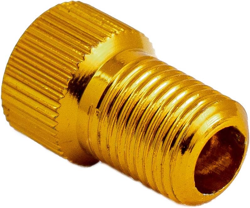 SYSTEM-S valve adapter valve adapter Presta to Schrader from bicycle valve to car valve color gold