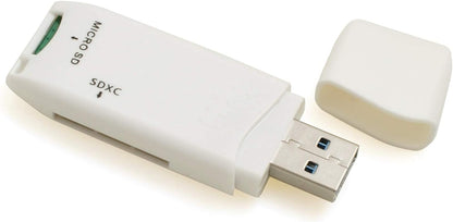 SYSTEM-S 2 in 1 USB Typ A 3.0 zu Micro SD SDXC SDHC Kartenleser Adapter