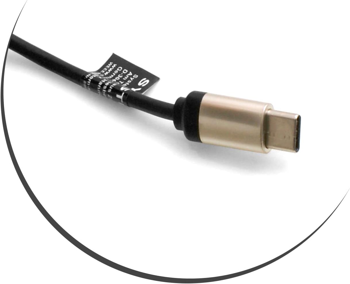 SYSTEM-S USB Typ C 3.1 (Male) zu USB A 2.0. (Male) Kabel 50-100 cm Dehnbares Spiralkabel