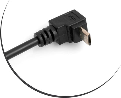 SYSTEM-S Micro USB 90° upward angle cable to Micro USB cable 27 cm