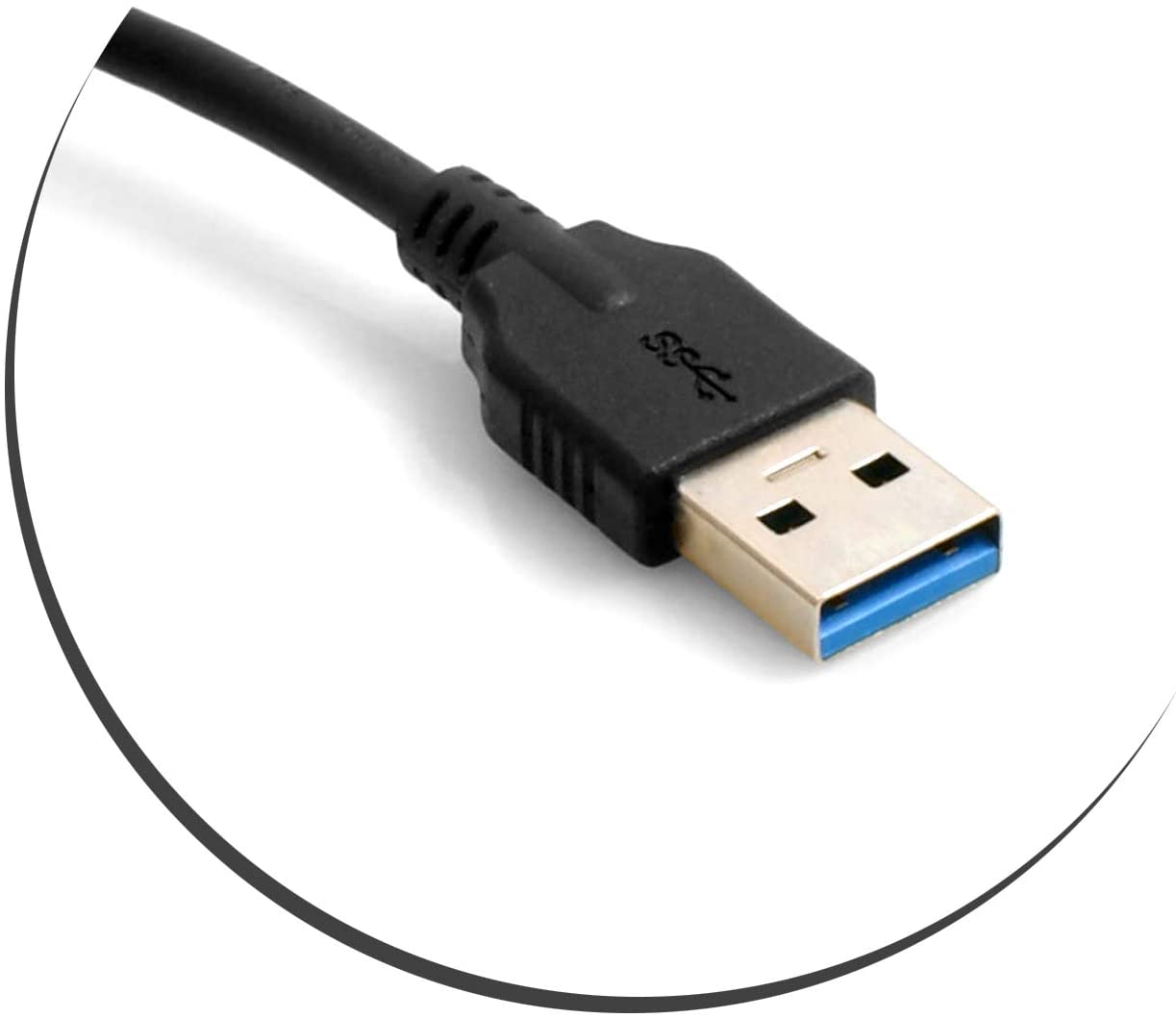 System-S USB Kabel Typ C (Male) auf USB Typ A 3.0 (Male) mit Feststellschraube
