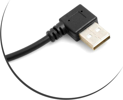 SYSTEM-S USB A (male)90° Grad rechts gewinkelt zu USB Typ B (male) 90° rechts gewinkelt Kabel 50 cm