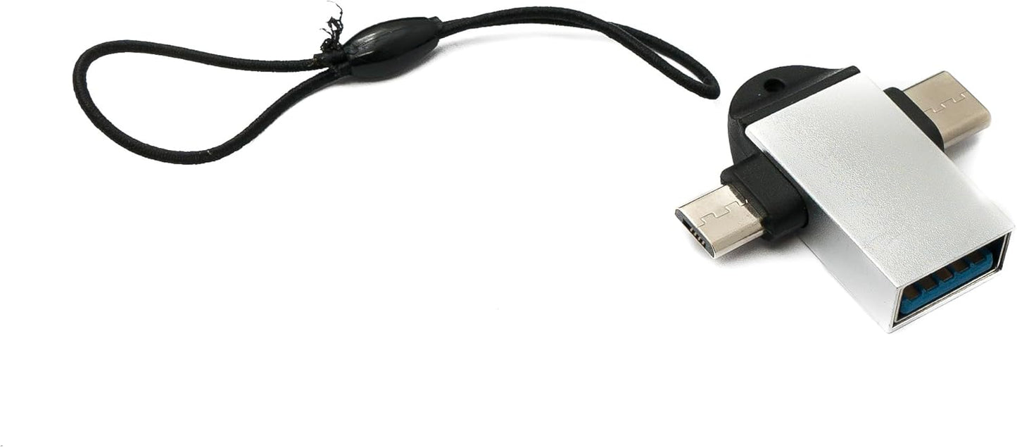 USB Y Adapter 3.1 Typ C & 2.0 Micro B Stecker zu 3.0 A Buchse Schlaufe OTG