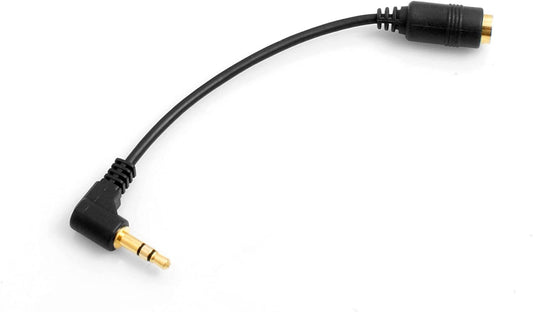 SYSTEM-S 3.5mm Klinke Stecker auf 3, 5mm Klinke Buchse gewinkelt 3 Polig Aux Stereo Kabel