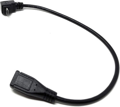 System-S Micro USB Kabel 90° Winkel auf Micro USB Buchse 20 cm