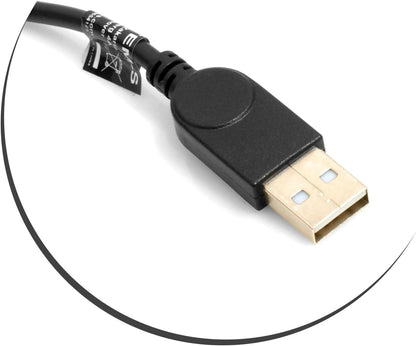 SYSTEM-S USB 3.1 Type C female to USB A 2.0 male cable data cable charging cable 33 cm