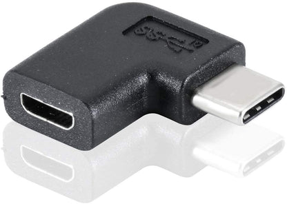 SYSTEM-S USB Typ C 3.1 zu Micro USB 2.0 Adapter gewinkelt