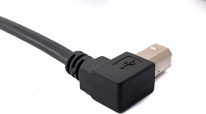 SYSTEM-S USB 2.0 cable 35 cm Type B male to Type A male angled in black