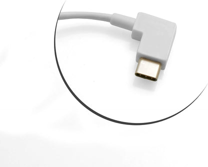 SYSTEM-S USB 3.1 Type C Stecker 90° gewinkelt zu USB A 2.0 Stecker Kabel Datenkabel Ladekabel 200cm in Weiß