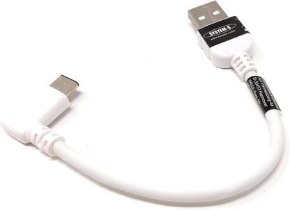 System-S USB 3.1 Type C 90° Angled Plug to USB 2.0 A Cable 10 cm