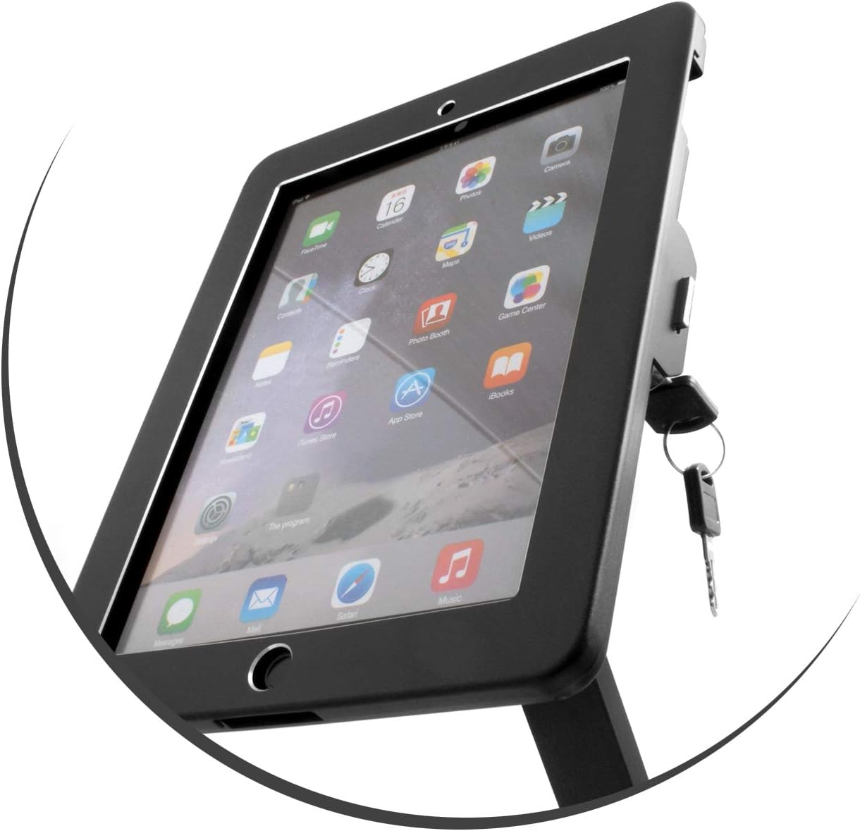 SYSTEM-S Anti-Diebstahl Messe POS Präsentation Wandhalter Schwenkarm Flexibel abschließbar Wandhalterung für iPad Air