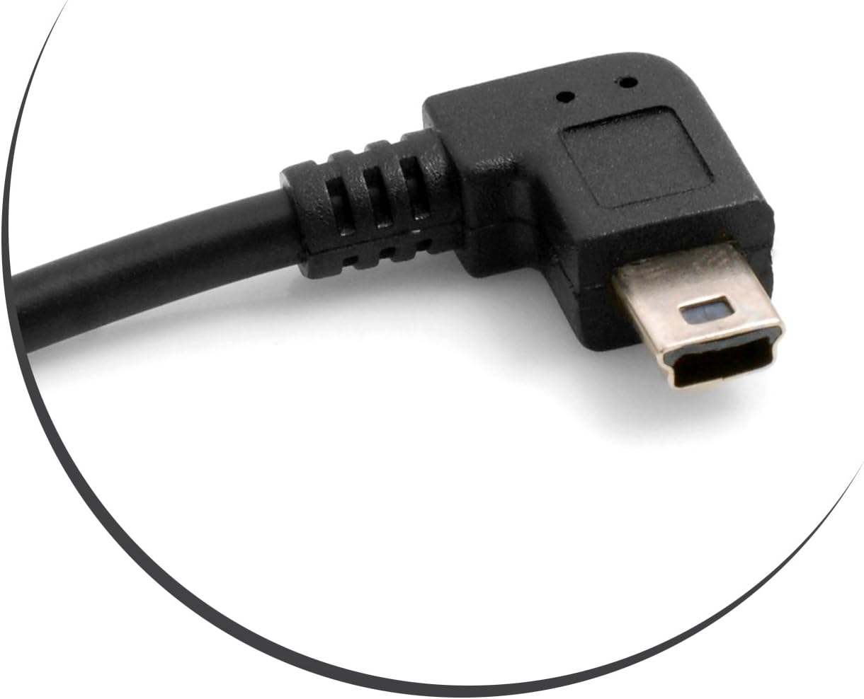 SYSTEM-S Mini USB angle cable to Micro USB socket, 27 cm