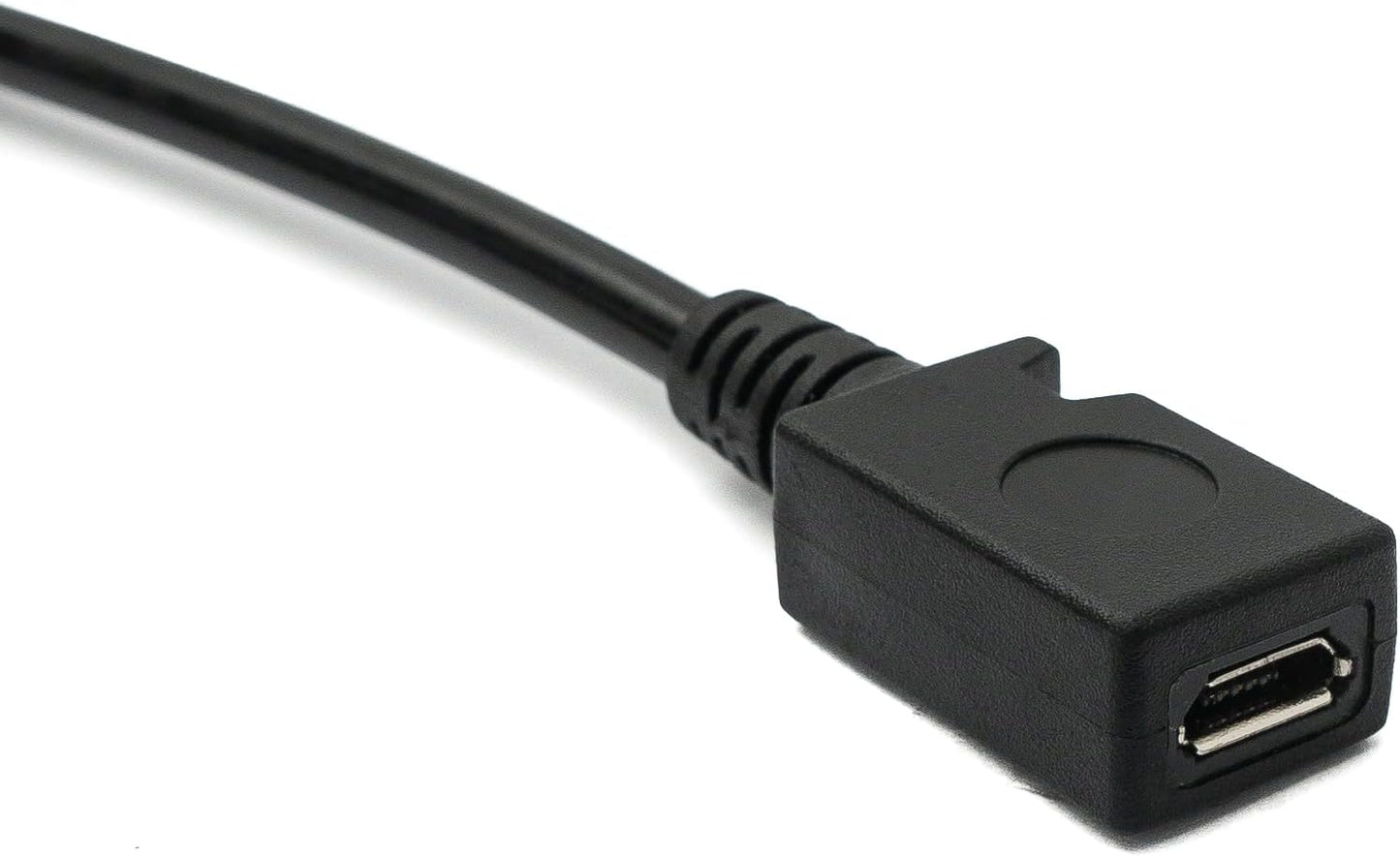 System-S USB 3.1 Kabel 120 cm Stecker zu 2.0 Mini B Buchse Spirale in Schwarz