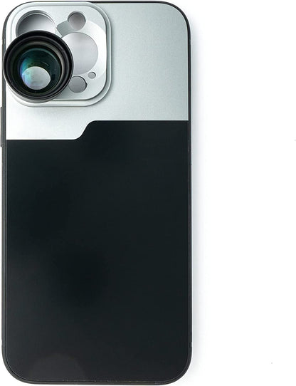 SYSTEM-S Zoom Linse 3x Tele Objektiv Filter mit Hülle in Schwarz für iPhone 14 Pro