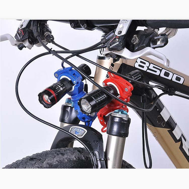 SYSTEM-S bicycle mount attachment in black and white for lamp bicycle pump 