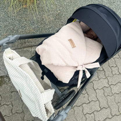 Einschlagdecke für Babyschale aus Leinen | ganzjährig 2.5 TOG