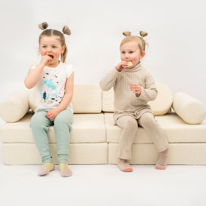 Play sofa teddy fabric Boucle – creative play fun &amp; coziness