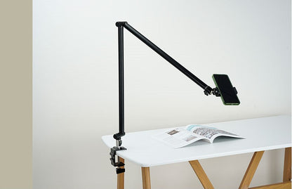 SYSTEM-S table mount 360° gooseneck stand for tablets and smartphones in black