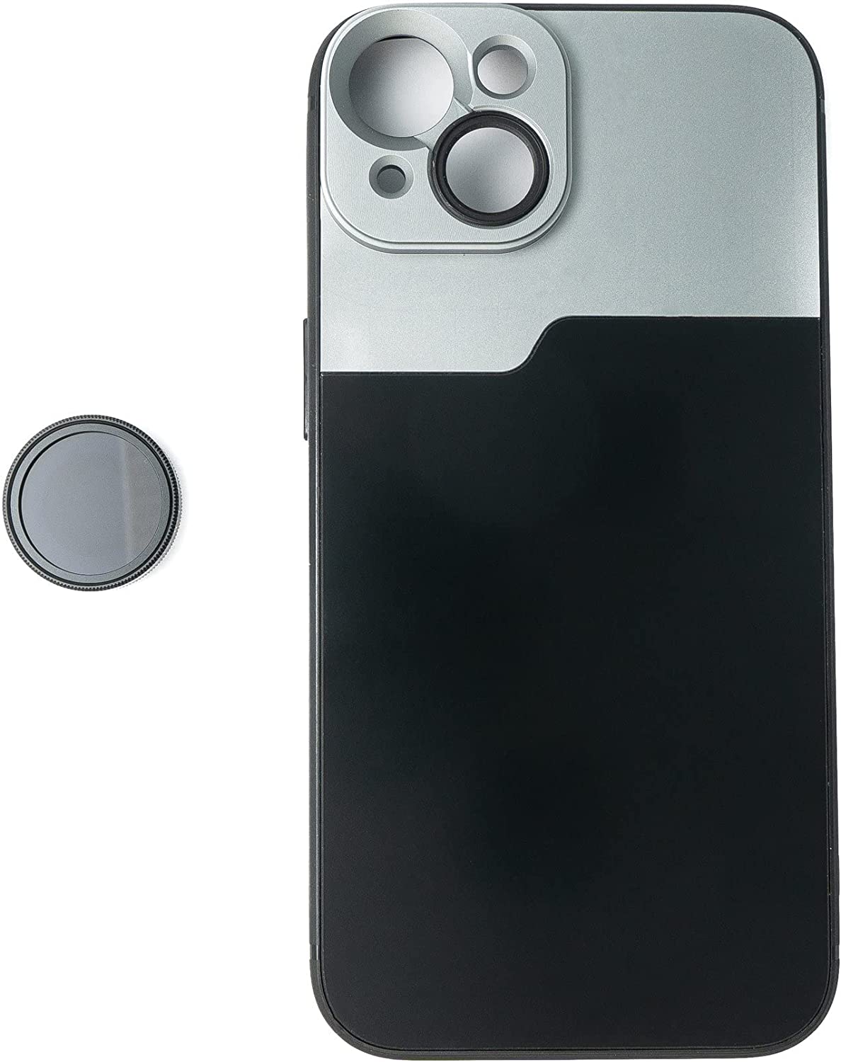 SYSTEM-S CPL Filter Circular Polarizer Linse mit Hülle in Schwarz für iPhone 14 Plus