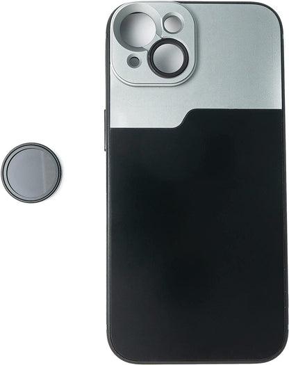 SYSTEM-S CPL Filter Circular Polarizer Linse mit Hülle in Schwarz für iPhone 14 Plus
