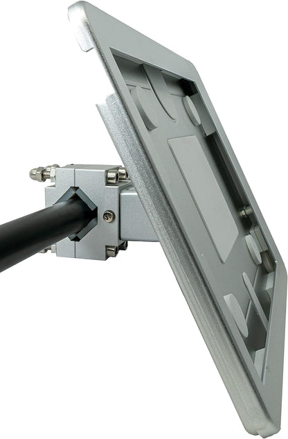 SYSTEM-S Stangen Halterung mit Schloss Befestigung aus Metall in Schwarz für iPad Pro 11"