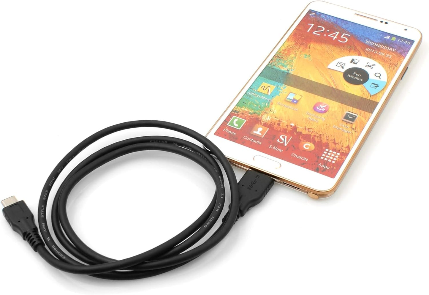 System-S USB 3.1 Type C (male) zu USB 3.0 Micro B (male) Kabel Verlängerung (ca.100 cm)