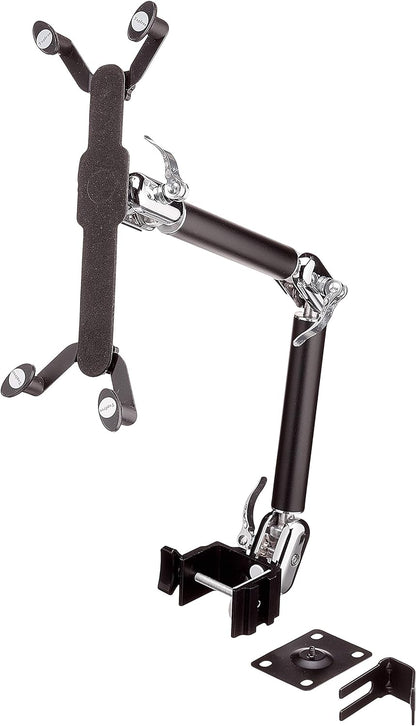 SYSTEM-S Universal Schwanenhals Tisch Halterung Halter 3-Gelenkiger Haltearm für Tablet Pc's eBook Reader in Schwarz