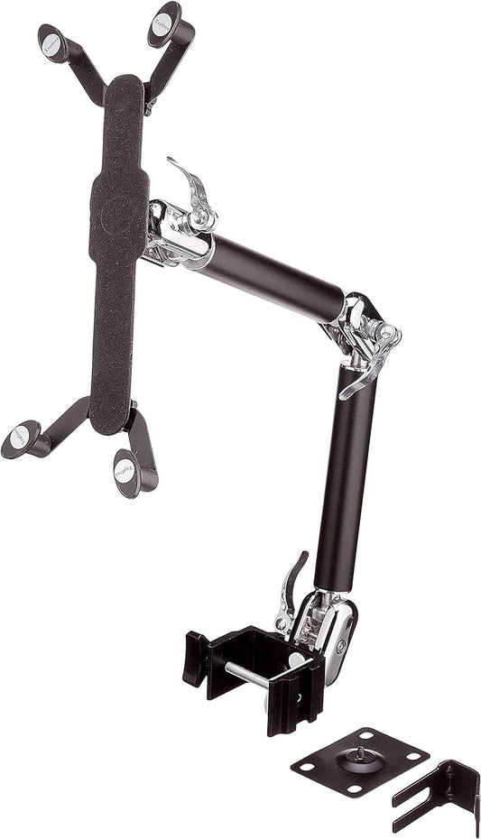 SYSTEM-S Universal Schwanenhals Tisch Halterung Halter 3-Gelenkiger Haltearm für Tablet Pc's eBook Reader in Schwarz
